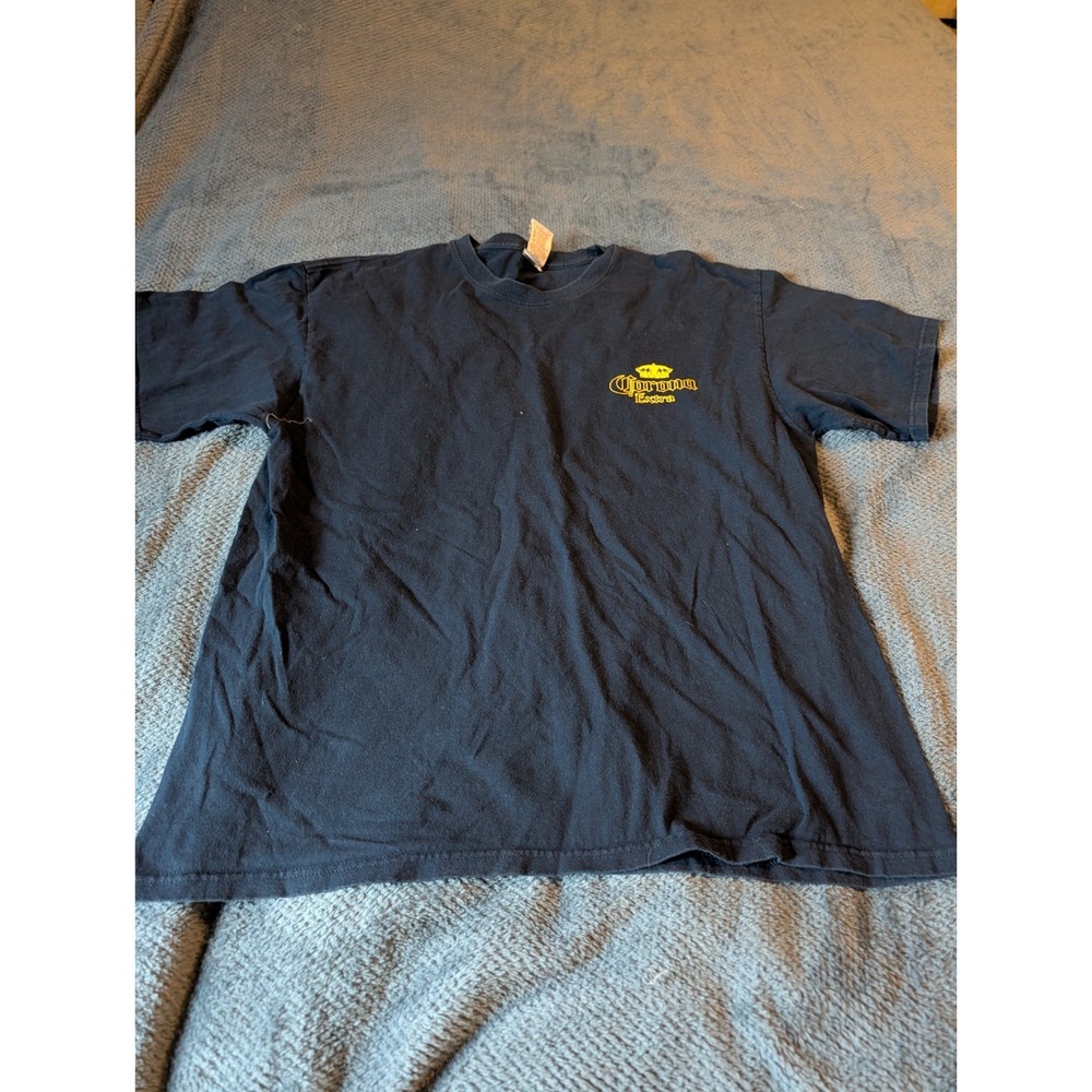 Vintage‎ Y2K Corona Extra T Shirt Blue Size XL